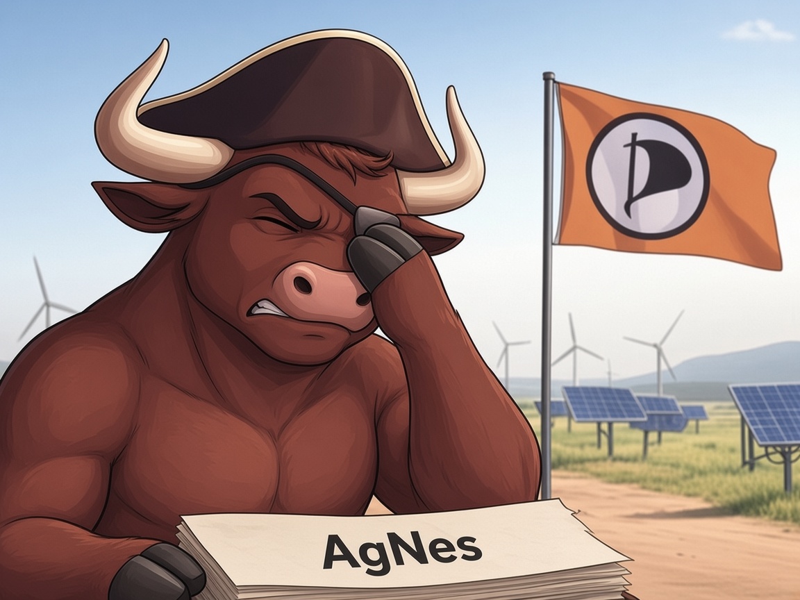 Der Piraten-Energiebulle sitzt vor dem Entwurf für die Neuregelung der Netzentgelte und macht einen Facepalm